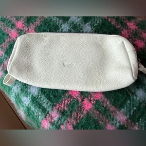 Hammitt Cream Textured Leather Cosmetic Bag
